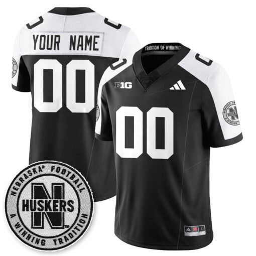 Custom Nebraska Football Jersey Name, Number 2025 "Blackout" - All Stitched - Image 2