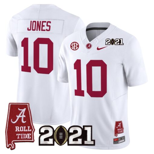 Alabama Crimson Tide '2021 CFP National Championship' Vapor Limited Jersey - Alabama Map - All Stitched - Image 4