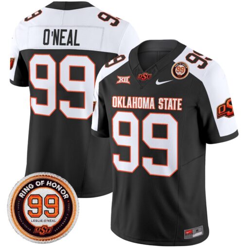 Oklahoma State Cowboys 2025 Vapor Limited Jersey - Leslie O'neal Patch - All Stitched - Image 8