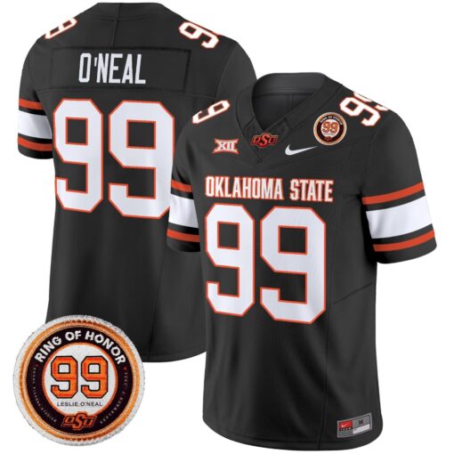 Oklahoma State Cowboys 2025 Vapor Limited Jersey - Leslie O'neal Patch - All Stitched - Image 9