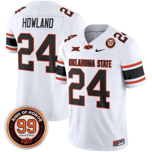 Oklahoma State Cowboys 2025 Vapor Limited Jersey - Leslie O'neal Patch - All Stitched - Image 24