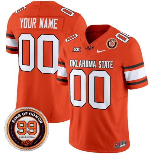 Custom Oklahoma State Cowboys Jersey Leslie O'neal Patch 2025 Stitched All Colors - Image 3