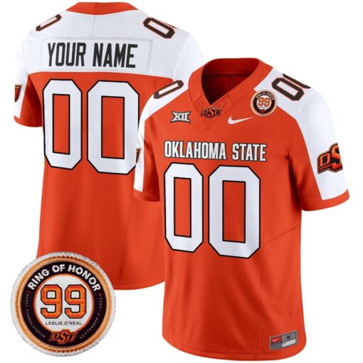 Custom Oklahoma State Cowboys Jersey Leslie O'neal Patch 2025 Stitched All Colors - Image 2