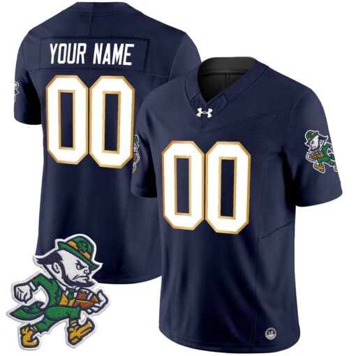 Custom Notre Dame Fighting Irish Jersey Gridiron Leprechaun Edition 2025 Stitched All Colors - Image 3