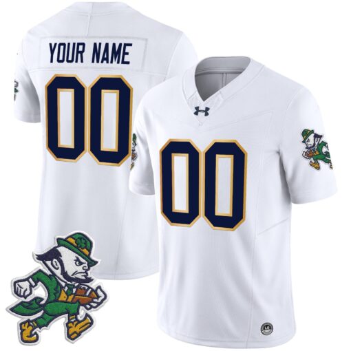 Custom Notre Dame Fighting Irish Jersey Gridiron Leprechaun Edition 2025 Stitched All Colors - Image 2