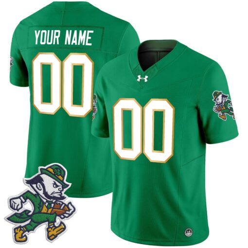 Custom Notre Dame Fighting Irish Jersey Gridiron Leprechaun Edition 2025 Stitched All Colors - Image 4