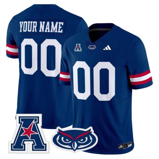 Custom Florida Atlantic Owls Jersey Name, Number 2025 Limited Stitched All Colors