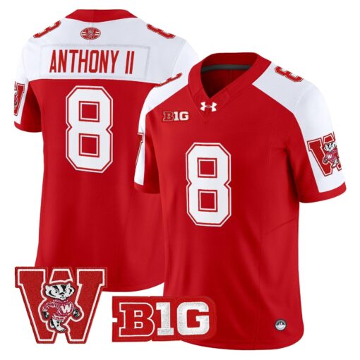 Wisconsin Badgers Throwback Vapor Limited Jersey - All Stitched - Image 6