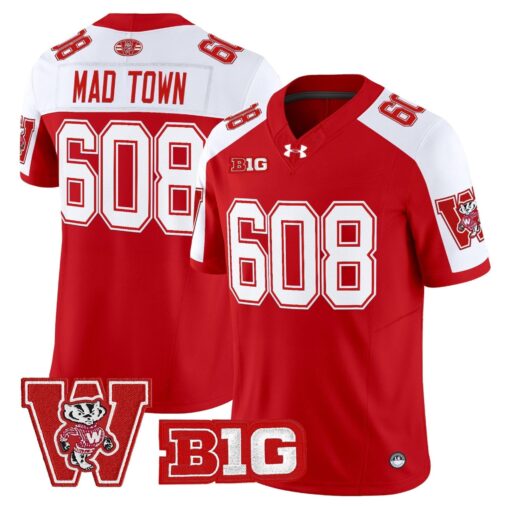 Wisconsin Badgers Throwback Vapor Limited Jersey - All Stitched - Image 3