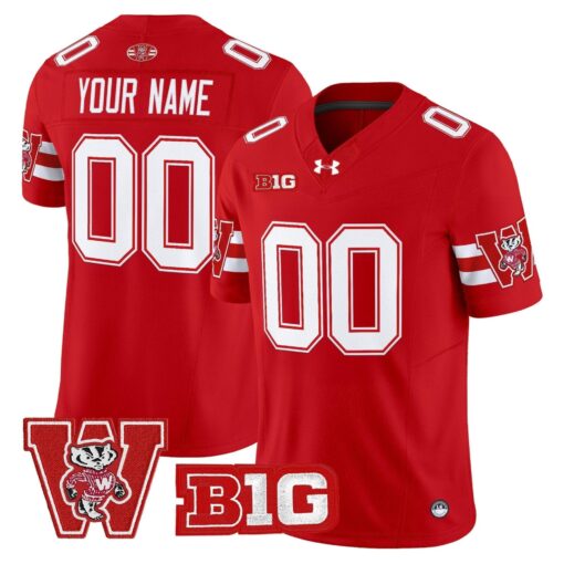 Custom Wisconsin Badgers Jersey Throwback  Name, Number 2025 Stitched All Colors