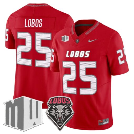 New Mexico Lobos 2025 Vapor Limited Jersey - All Stitched - Image 9