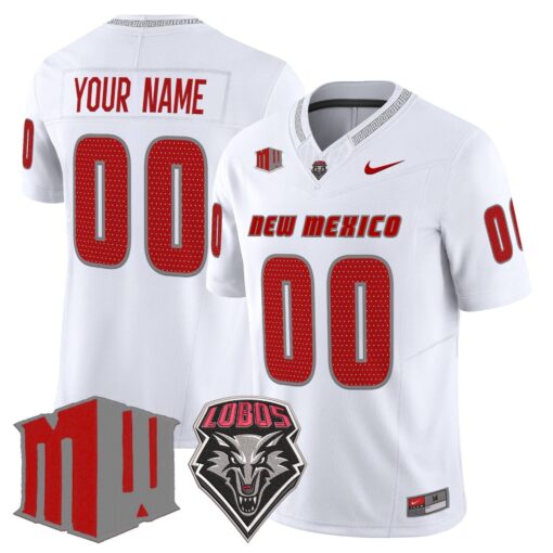 Custom New Mexico Lobos Jersey Name, Number 2025 Limited Stitched All Colors - Image 3