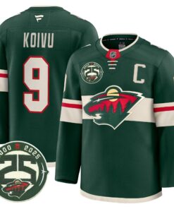 Alternative view of Minnesota Wild 25th Anniversary Patch Premium Jersey - All Stitched