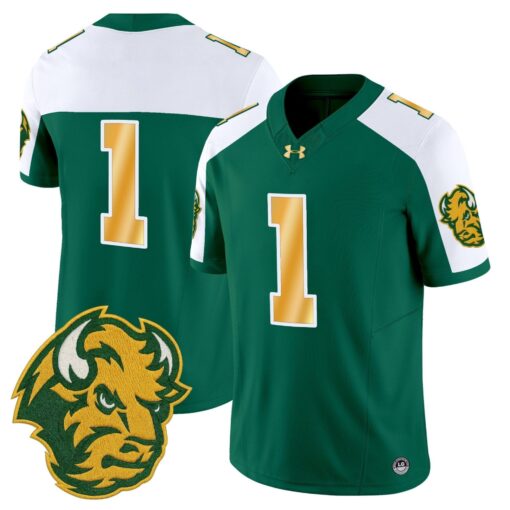 North Dakota State Bison Vapor Limited Jersey - All Stitched - Image 24