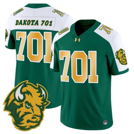 North Dakota State Bison Vapor Limited Jersey - All Stitched - Image 15
