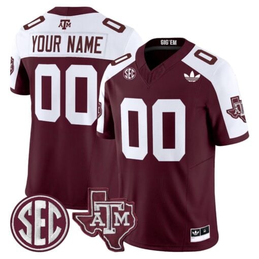 Texas A&M Aggies 2025 Vapor Limited Custom Jersey V2 - All Stitched - Image 3