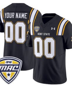 Alternative view of Kent State Golden Flashes 2025 Vapor Limited Custom Jersey - All Stitched