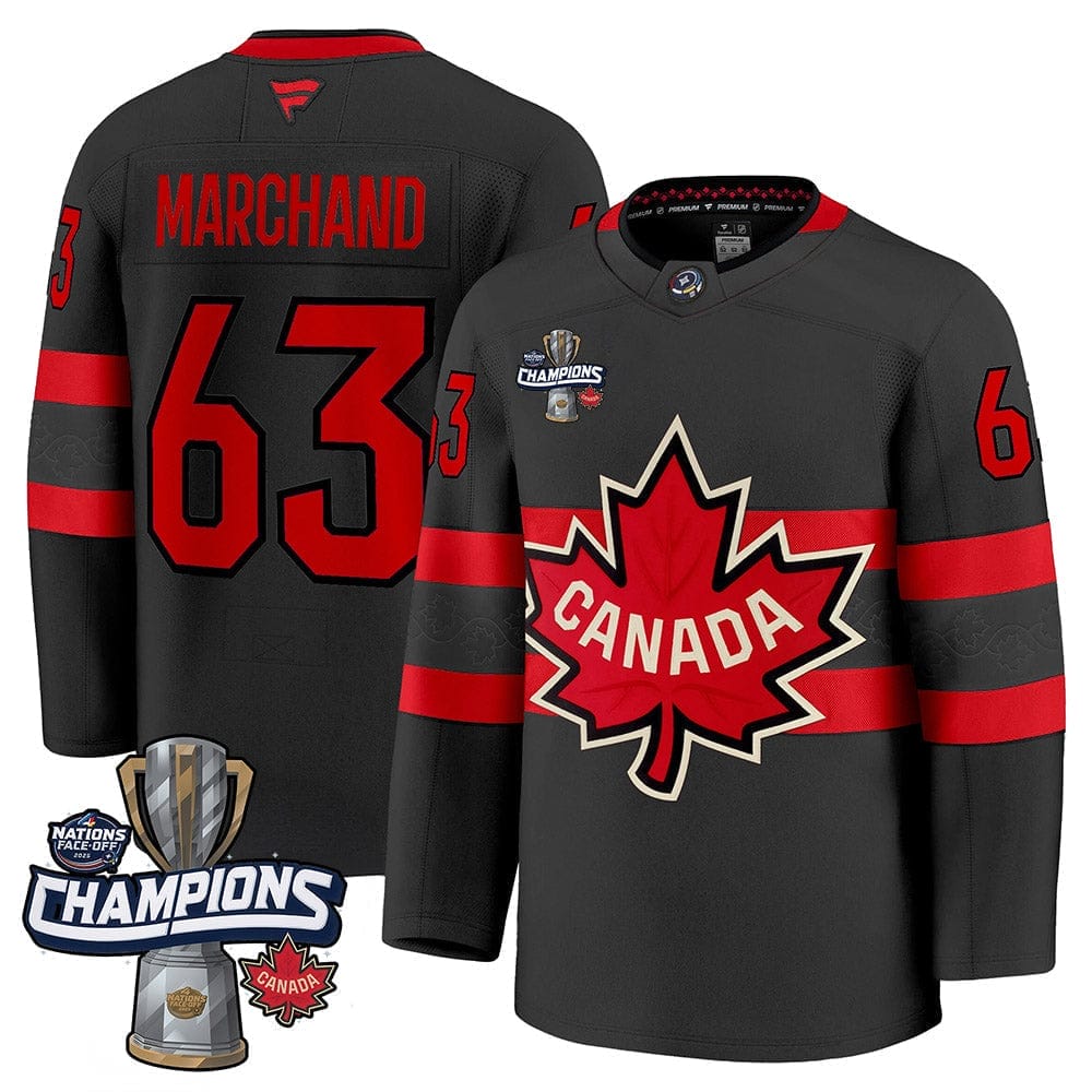 Men Canada 2025 4 Nations Face-Off Champions Jersey - All Stitched - Image 6