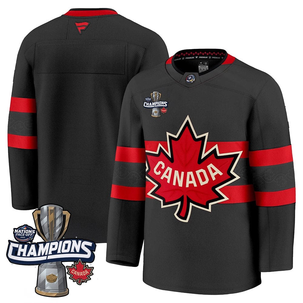 Men Canada 2025 4 Nations Face-Off Champions Jersey - All Stitched - Image 13