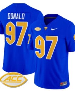 Aaron Donald Jersey 97 Pittsburgh Panthers 2025 Limited Stitched Royal