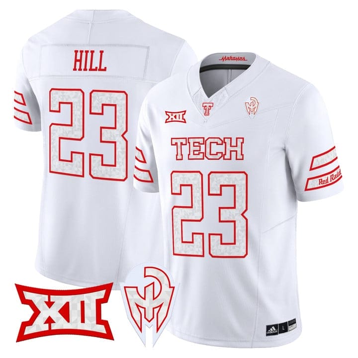 Adam Hill Jersey #23 Texas Tech Red Raiders Too Cold Vapor Stitched - Image 2