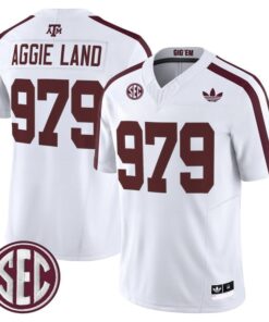 Aggie Land Jersey 979 Texas A M Aggies 2025 Vapor V2 Stitched White d641ecdf 7eb1 4ad3 8994 1bca8ffe486e