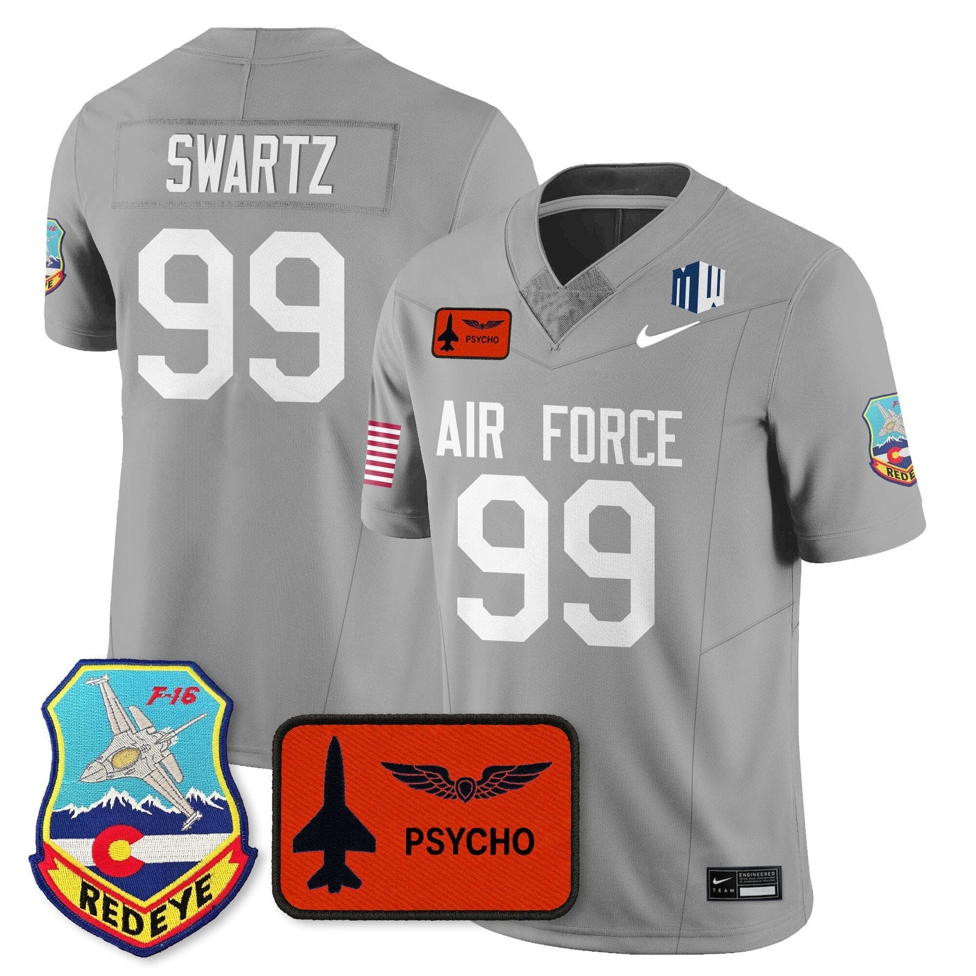 Aidan Swartz Jersey #99 Air Force 2025 Honor F-16 Stitched - Image 3