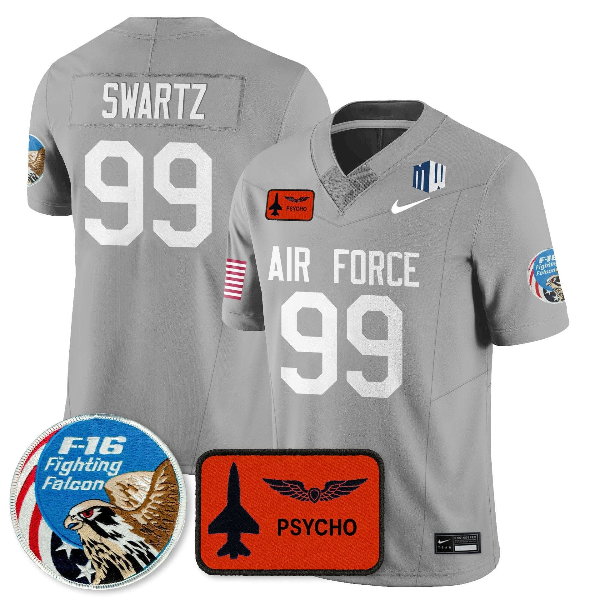 Aidan Swartz Jersey #99 Air Force 2025 Honor F-16 Stitched - Image 5