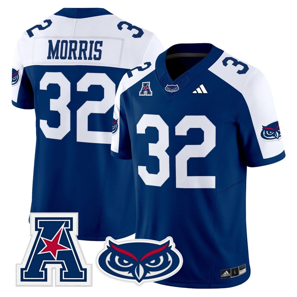 Alfred Morris Jersey #32 Florida Atlantic Owls 2025 All Stitched - Image 3