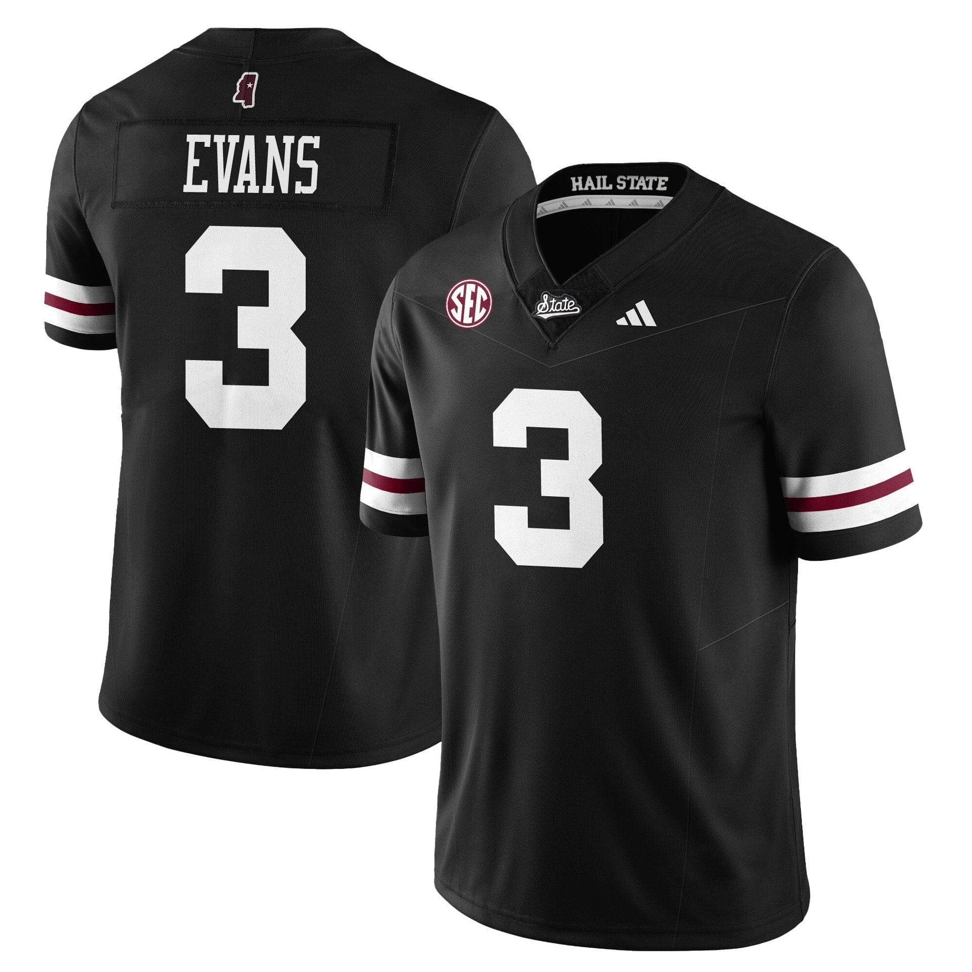 Anthony Evans III Jersey #3 Mississippi State Darkness 2025 Stitched