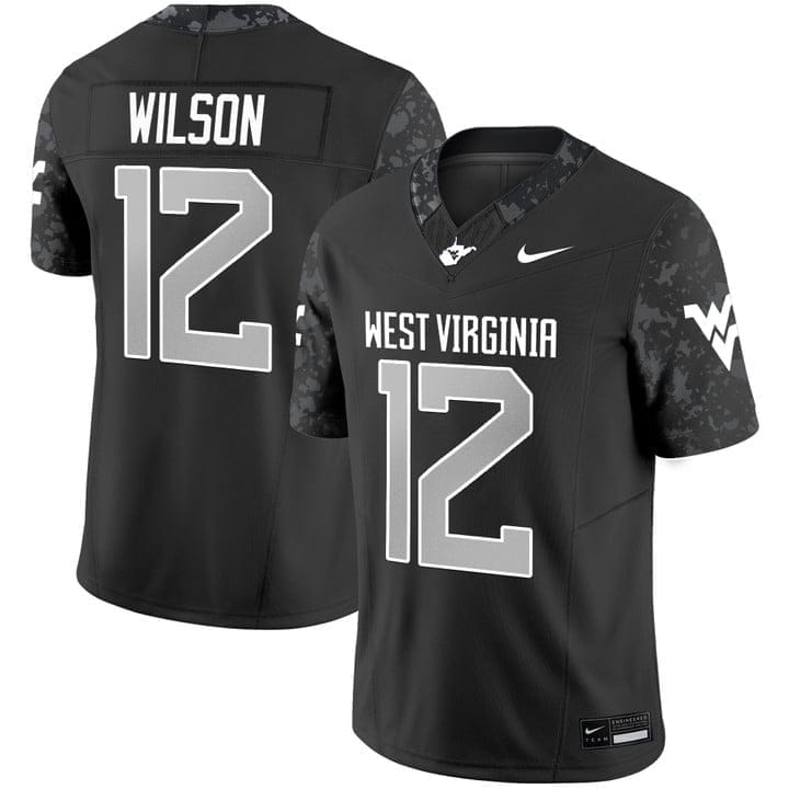 Anthony Wilson Jr Jersey #12 West Virginia Mountaineers 2025 Stitched