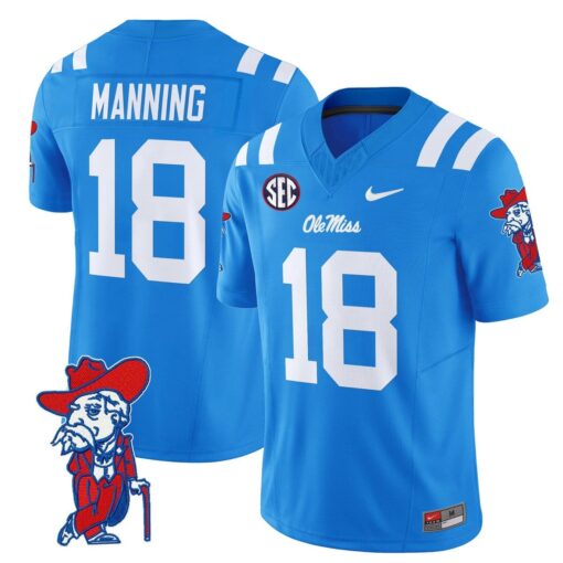 Archie Manning Jersey #18 Ole Miss Rebels 2025 Limited V2 Stitched - Image 4