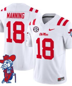 Archie Manning Jersey 18 Ole Miss Rebels 2025 Limited V2 Stitched White