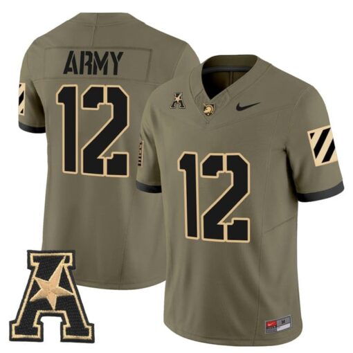 Army Jersey #12 Army Black Knights 2025 Vapor Limited Stitched - Image 2