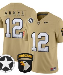 Army Jersey 12 Army Black Knights 2025 Screaming Eagles Stitched Tan 840e1fc1 3933 47c3 95a2 2cb0aeeadda8