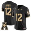 Army Jersey 12 Army Black Knights 2025 Vapor Limited Stitched Black