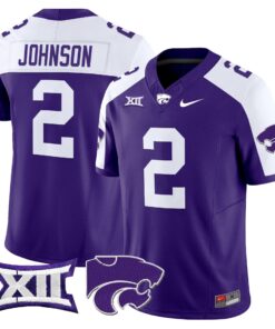 Avery Johnsonn Jersey 2 Kansas State Wildcats 2025 Limited Stitched Purple Alter