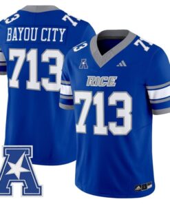 Bayou City Jersey 713 Rice Owls 2025 Vapor Limited Stitched Light Blue