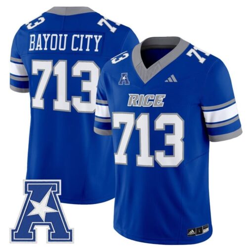 Bayou City Jersey #713 Rice Owls 2025 Vapor Limited Stitched - Image 3