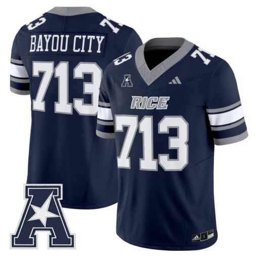 Bayou City Jersey #713 Rice Owls 2025 Vapor Limited Stitched - Image 2