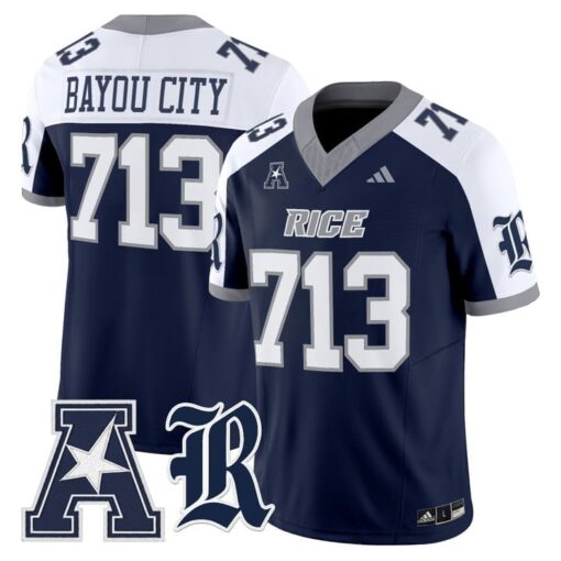 Bayou City Jersey #713 Rice Owls 2025 Vapor Limited Stitched - Image 4