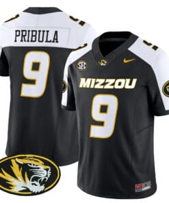 Beau Pribula Jersey 9 Missouri Tigers 2025 Vapor Limited Stitched Black Alter