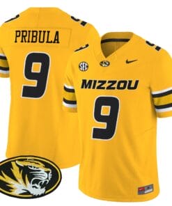 Beau Pribula Jersey 9 Missouri Tigers 2025 Vapor Limited Stitched Gold