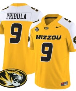 Beau Pribula Jersey 9 Missouri Tigers 2025 Vapor Limited Stitched Gold Alter