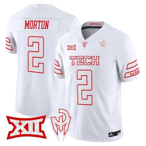 Behren Morton Jersey #2 Texas Tech Red Raiders Too Cold Vapor Stitched - Image 4