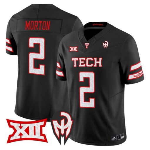 Behren Morton Jersey #2 Texas Tech Red Raiders Too Cold Vapor Stitched