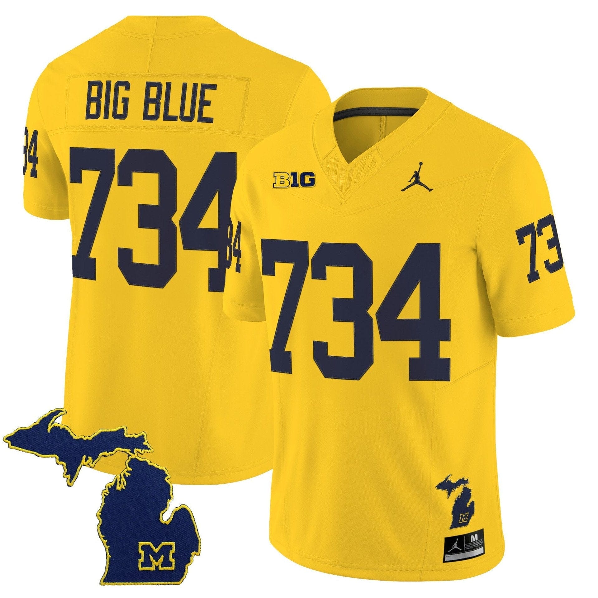 Big Blue Jersey #734 Michigan Wolverines 2025 Limited V2 Stitched - Image 3