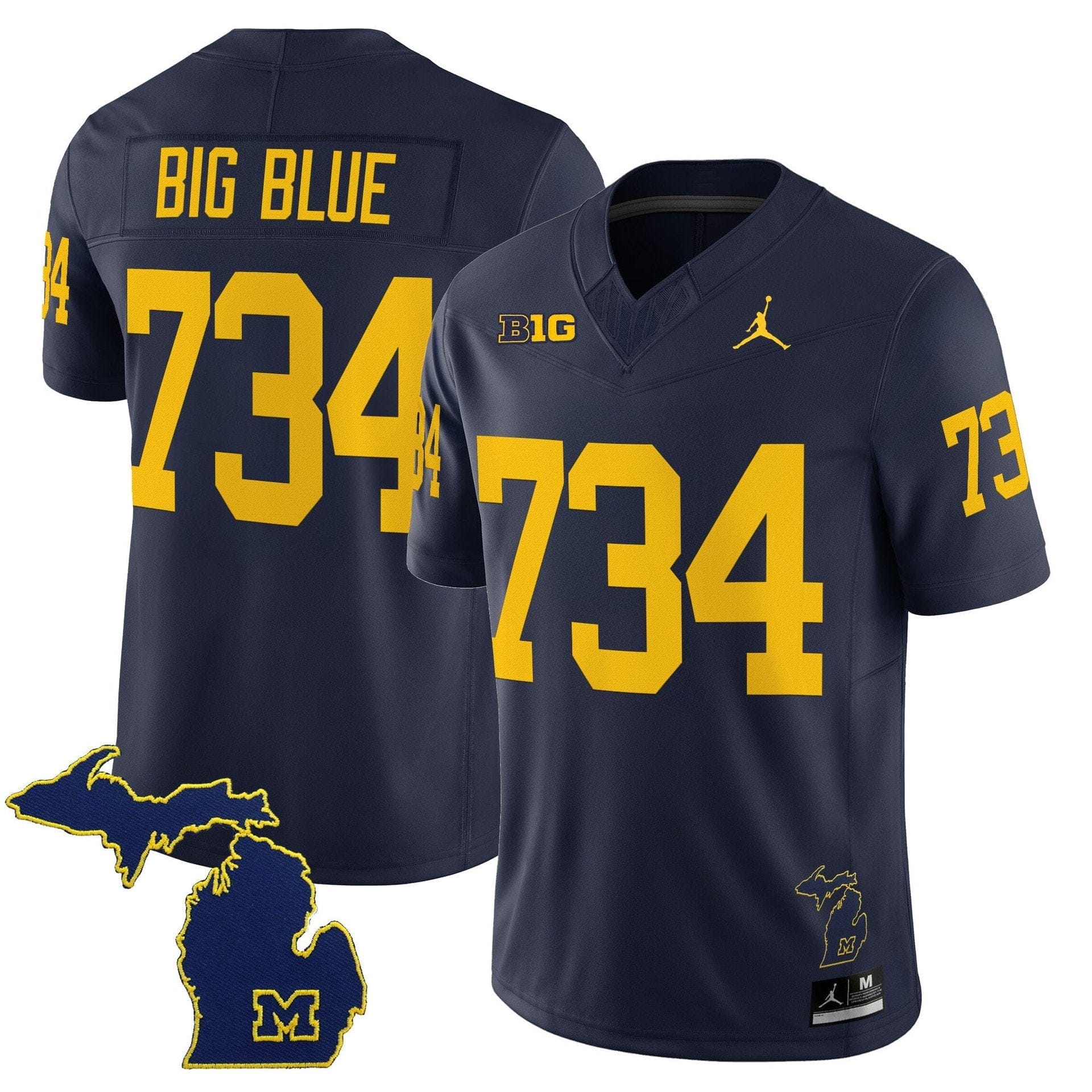 Big Blue Jersey #734 Michigan Wolverines 2025 Limited V2 Stitched - Image 5