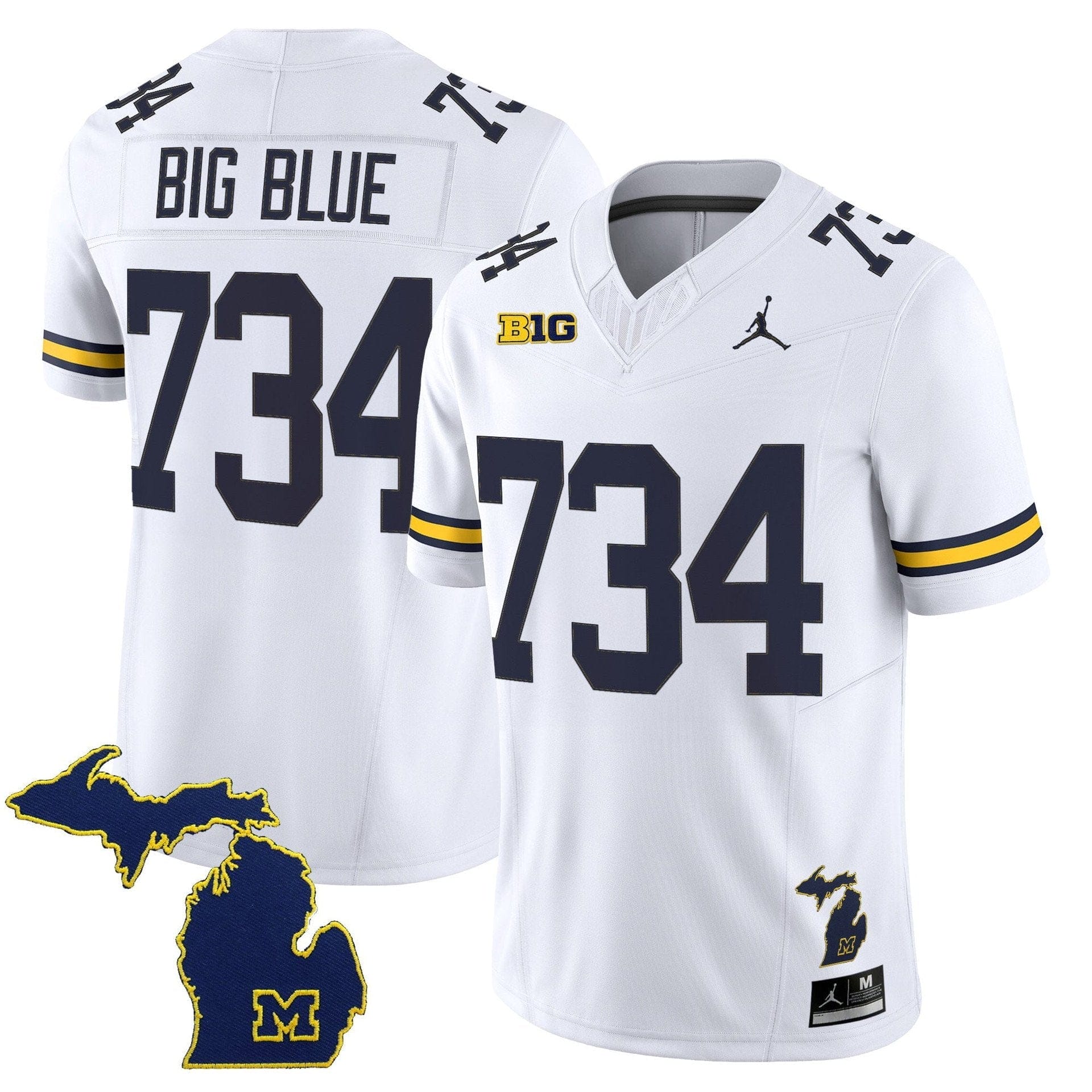 Big Blue Jersey #734 Michigan Wolverines 2025 Limited V2 Stitched