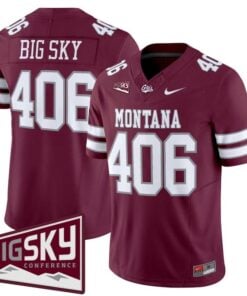 Big Sky Jersey 406 Montana Grizzlies 2025 Vapor Limited Stitched Maroon